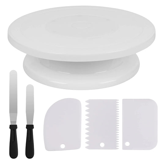 11-Inch Rotating Cake Turntable Decorating Set