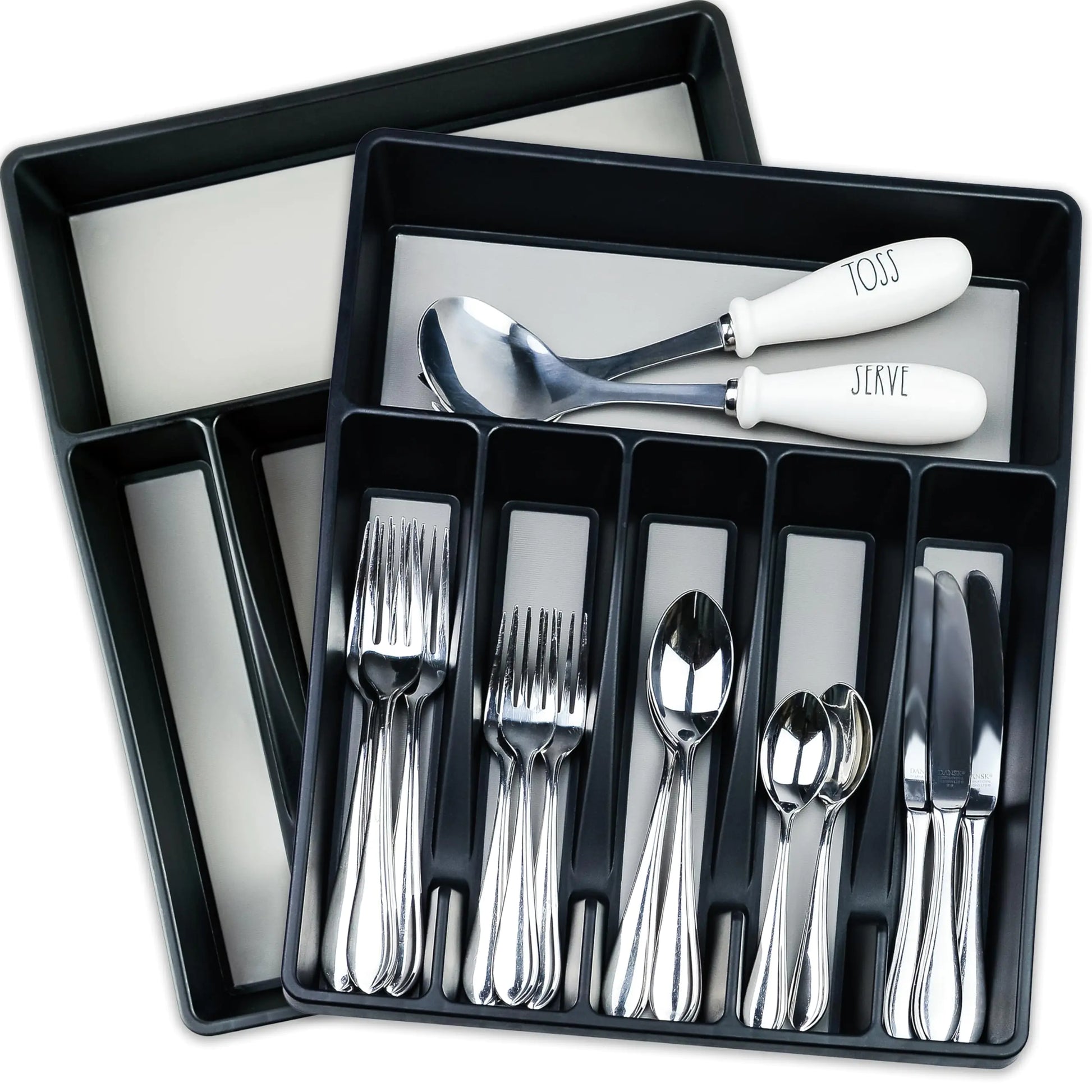 Kitchen Drawer Cutlery Tray Set for Flatware and Utensils