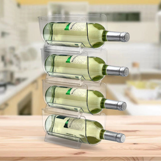OKITCHEN Stackable Refrigerator Wine Rack Set of 4
