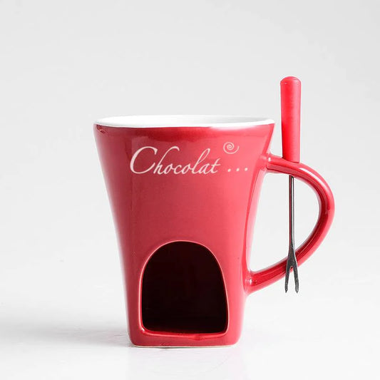 Choco Melt ceramic fondue mug for chocolate and dessert dipping