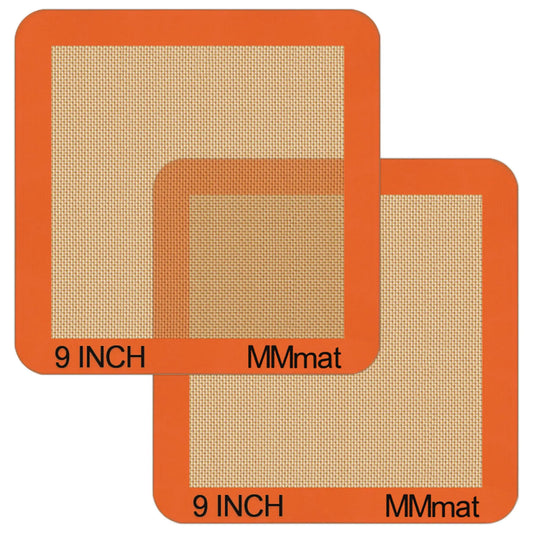 MMmat Silicone Baking Mats Set of 2 Non-Stick Air Fryer Liners 9-Inch