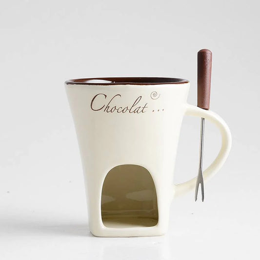 Choco Melt ceramic fondue mug for chocolate and dessert dipping
