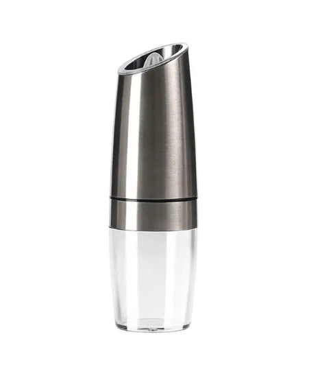 Electric gravity salt and pepper grinder for kitchen use