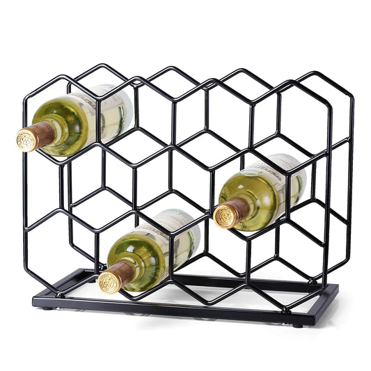 Drincarier 14-bottle countertop wine rack modern gold tabletop holder