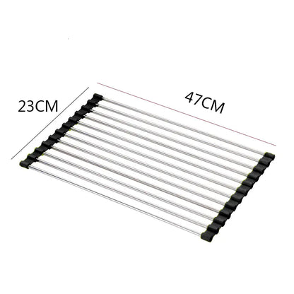 Foldable Stainless Steel Sink Bowl and Dish Rack