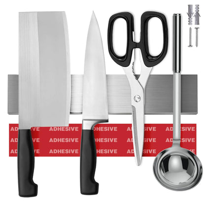 Magnetic Knife Holder Strip 10 Inch Adhesive Wall Mount