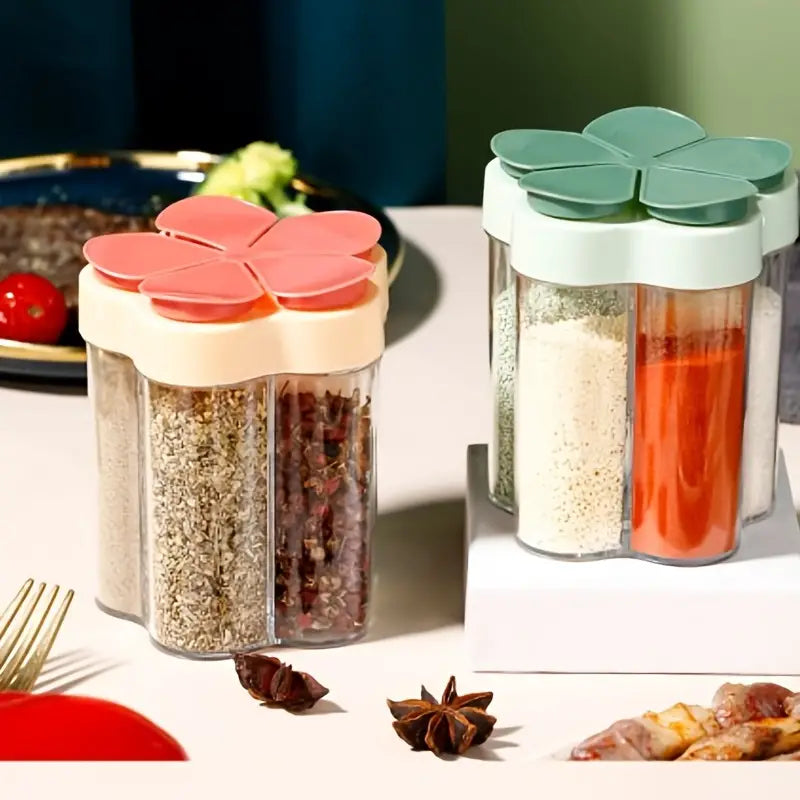 5-in-1 Travel Spice Containers with Airtight Lid and Labels