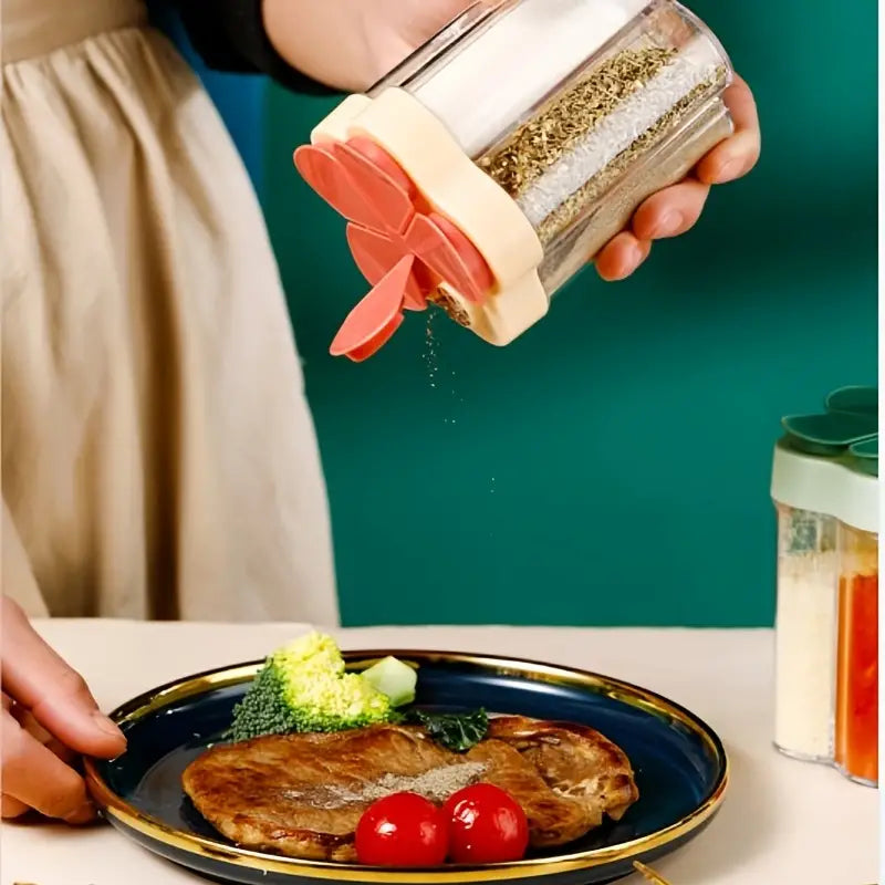 5-in-1 Travel Spice Containers with Airtight Lid and Labels