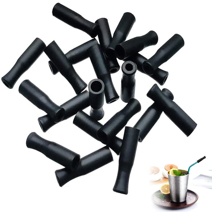 Reusable Silicone Straw Tip Covers 21 Pack for Stainless Steel Straws