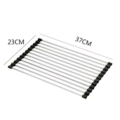 Foldable Stainless Steel Sink Bowl and Dish Rack