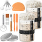 RYTOXILO Sourdough Starter Jar Kit – 9-Piece Bread Baking Set
