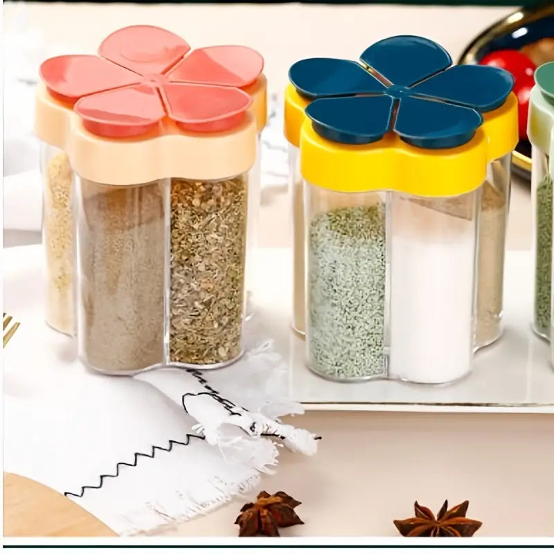 5-in-1 Travel Spice Containers with Airtight Lid and Labels