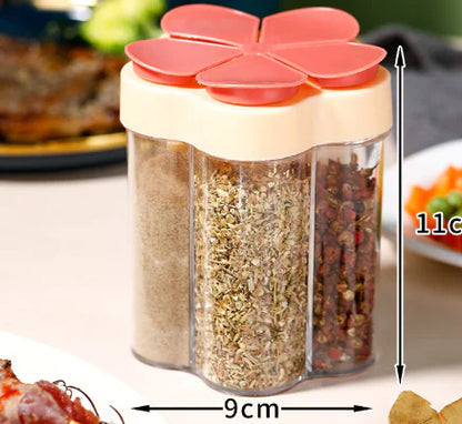 5-in-1 Travel Spice Containers with Airtight Lid and Labels