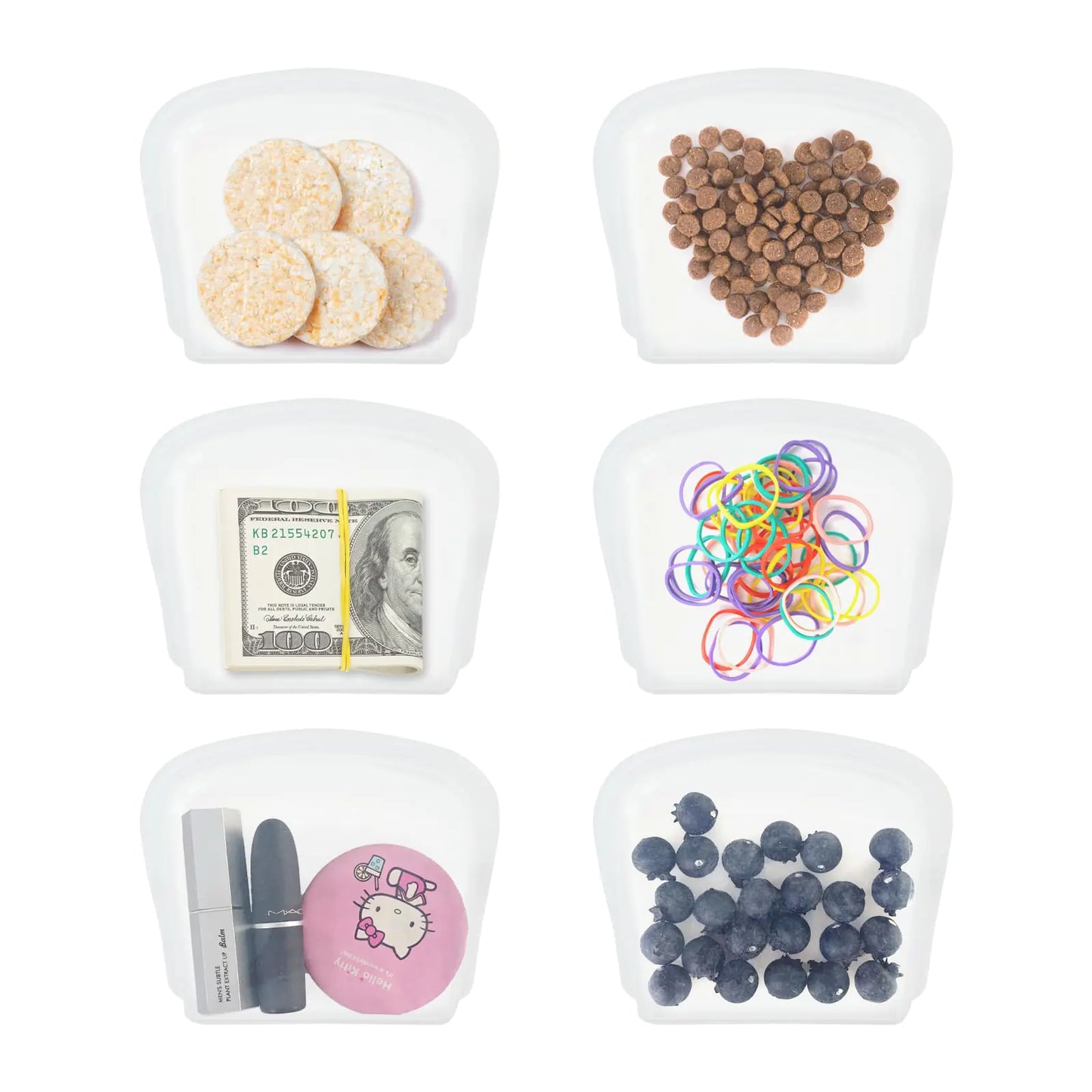 Reusable Silicone Bag Set for Eco-Friendly Food Storage